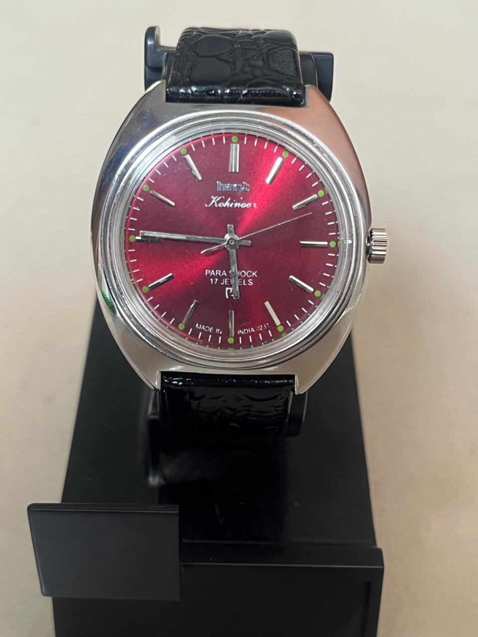 HMT Kohinoor Para Shock 17 jewels( Red Dial )